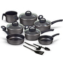 Jogo de Panelas Antiaderente 10 Peças - Preto