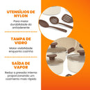 Conjunto Panelas Antiaderente 10 Peças Prime Alumínio - Ivory