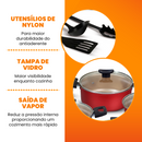 Jogo de Panelas Antiaderente 10 Peças - Cereja