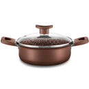 Conjunto Panelas Antiaderente 10 Peças Prime Alumínio - Marrom Escuro