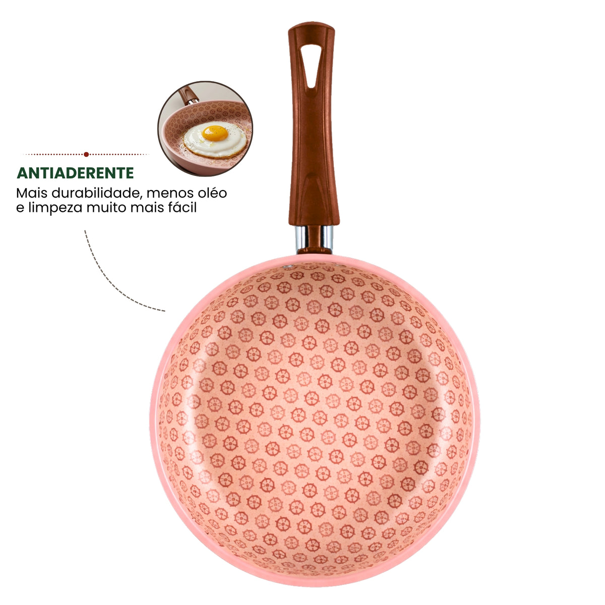 Jogo de Panela 10 Peças | Alumínio Antiaderente | Linha Premium | Essenza Di Chef - Rose Belíssima