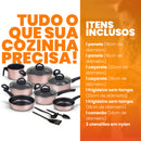 Jogo de Panelas Antiaderente 10 Peças - Rosé