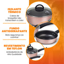 Jogo de Panelas Antiaderente 10 Peças - Rosé