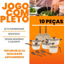 Conjunto Panelas Antiaderente 10 Peças Prime Alumínio - Ivory