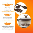 Jogo de Panelas Antiaderente 10 Peças - Linha Coffee - Cappuccino