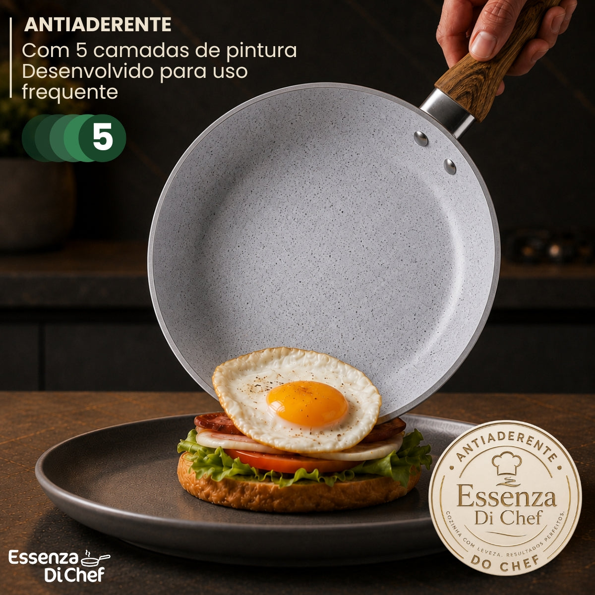 Jogo de Panelas 08 | Peças Cerâmica | Linha Fava | Essenza Di Chef