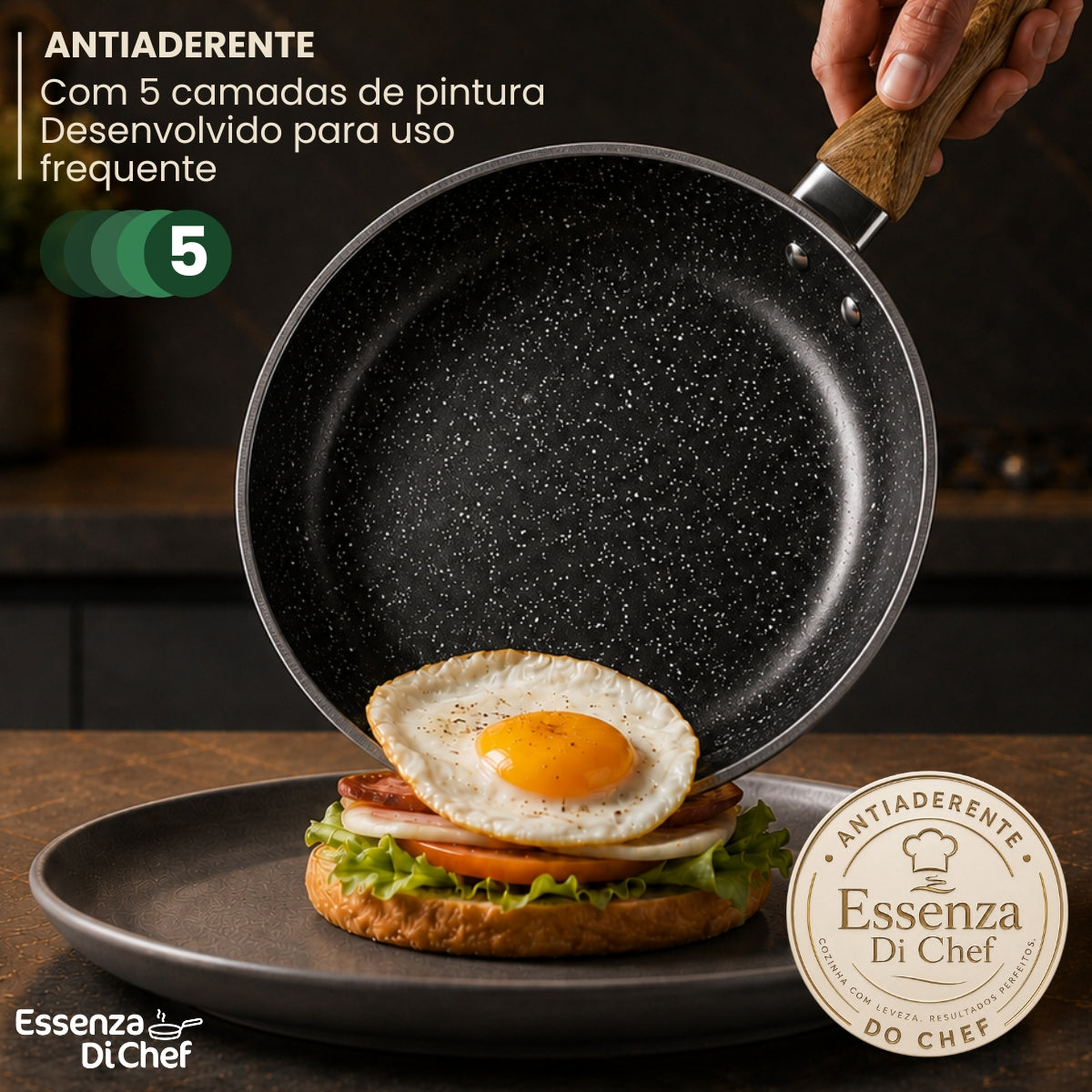 Jogo de Panelas 08 Peças | Cerâmica | Linha Stellato | Essenza Di Chef