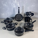 Jogo de Panelas Antiaderente 9 Peças - Preto