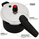 Panela De Pressão 4,5 Litros Antiaderente Fechamento Externo