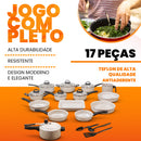Jogo de Panelas 17 Peças Antiaderente - Bianco