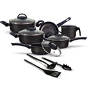Jogo de Panelas Antiaderente 9 Peças - Preto
