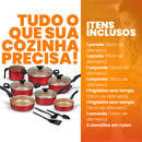 Jogo de Panelas Antiaderente 10 Peças - Cereja